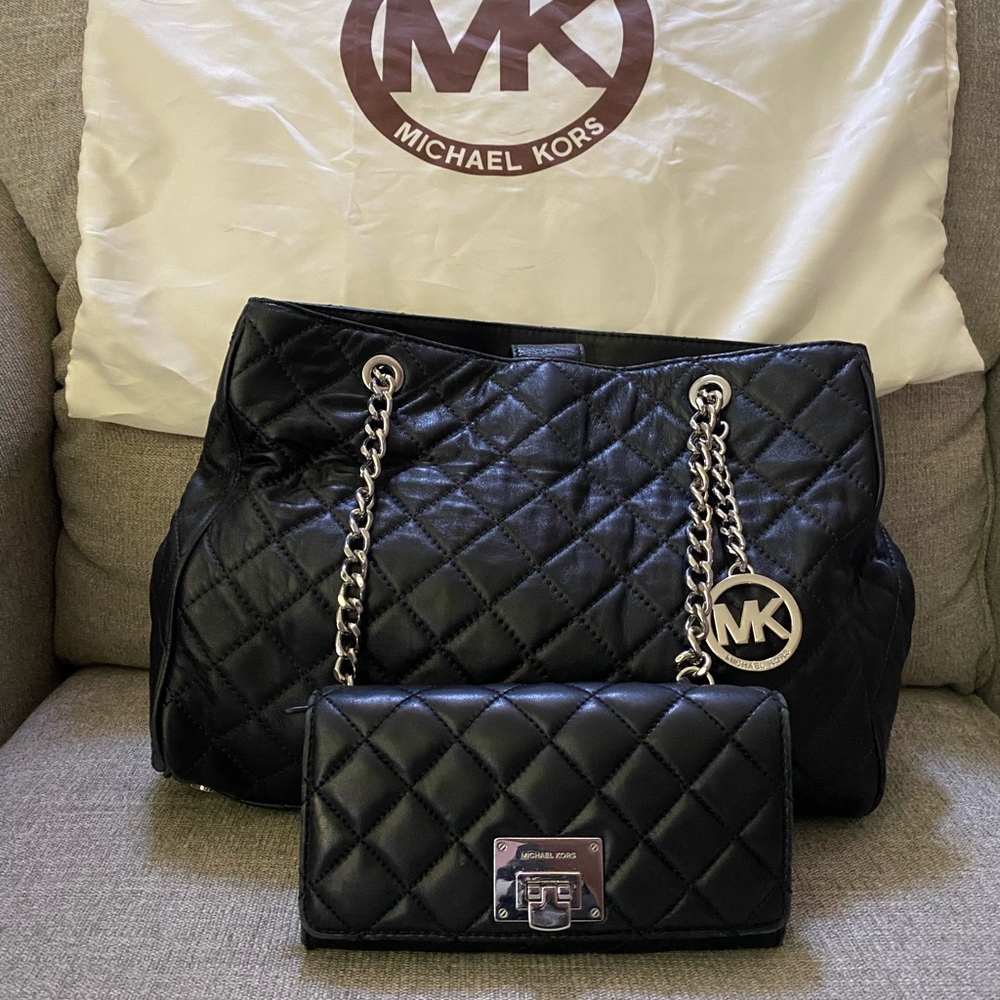 Michael Kors Quilted Purse & Wallet